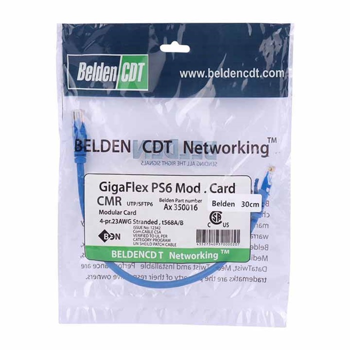 پک کابل شبکه بلدن CAT6 طول ۳۰ سانتی متر